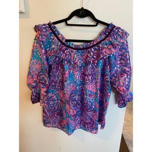 Lilly Pulitzer Ceecee Top Turquoise Oasis